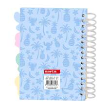 Safta Stitch دفتر ملاحظات A6 ستيتش للأولاد والبنات، دفتر مرخص رسميًا من ديزني بغلاف صلب، 80 ورقة 80 جم/م² و4 فواصل داخلية، للمدرسة والهدايا والسفر - الأحمر - مشاهدة 3
