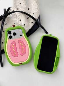1件創意個性化矽膠拼色面切寶石風手機殼，適用於 17 Pro Max、16、15 Pro Max、14/13/12，清新美感設計防震保護殼 - 彩色 - 查看 6