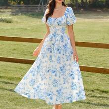Women Midi Dresses - Rose - View 8