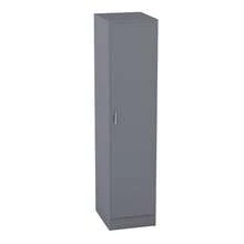 Home Discount Vida Designs Riano 1 Door Wardrobe Storage Organisation Bedroom Furniture Tall Lone Standing Cupboard Easy To Build MDF  - Grey - Grey - View 11