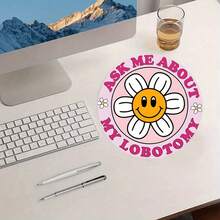 Sunflower Cat Head Marble Cute Mouse Pad, Office Desk Circular Mouse Pad, Small Mini Travel Mouse Pad With Anti Slip Rubber Base, 7.87 Inch Diameter Suitable For Work Wireless Computer Laptop, Office Desk Accessory Single 47g - View 5
