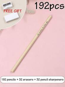 6-192pcs Custom Engraved Name/Text Pencils, Personalized Sketch Pencils,Customized Name Bulk Pencils,Customizable Golf Pencils With Erasers,Erasable Pencils,Fun Pencils,For Wedding,Birthday Gifts,Party Favor,For Classroom,Office, Reward - Style B - View 11