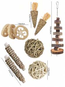 Happy Pet Rabbit Chew Toy, Hamster Coconut Shell Hideout Nest, Winter Warm Nest, Sleeping Cave, Branch Rodent Cave Toy - Suitable For Small Rodents, Rabbits, Small Pets, Providing Ample Space - View 3