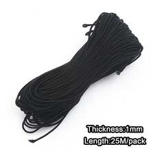 25M/Pack 1mm Braided Elastic Cord Beading Threads Stretch String Fabric Crafting Cords For Jewelry Making - Elastic Rope - View 11