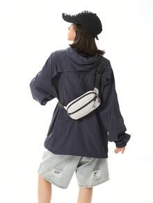 Outdoor Mini Storage Bag. Nylon Checkered Chest Bag. Couple Small Bags. Waist Bag. Suitable For Sports And Running. - Multicolor - View 6