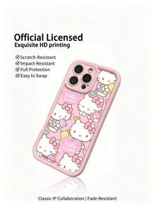 Miniso Funda de teléfono rosa Sanrio, funda de teléfono de moda de verano, funda de teléfono de regalo para vacaciones, antideslizante, a prueba de caídas, a prueba de huellas dactilares, compatible con Apple 17 17 Air 17Pro 17ProMax 11 12 13 14 15 16Pro 16ProMax 14Plus 15Plus 16Plus 16Pro 16ProMax XR, funda de teléfono para mujer - Rosa 1 - Ver 7