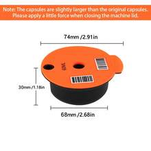 1pc Reusable Coffee Capsule, Compatible With Bosch Tassimo Coffee Machines, Refillable Filter, Capacity 60ml/180ml/220ml - Orange - View 4