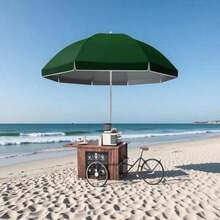 Outdoor Parasol, Stand And Base - Green - View 1
