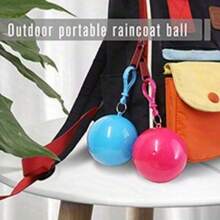 Adult Emergency Raincoat Keychain Compressed Ball Portable Waterproof Disposable Rain Poncho Lightweight Unisex Raincoat Outdoor Sports Cycling Hiking Camping Climbing Travel Amusement Park Rainy Day Essential Thickened Transparent Long Cape - Multiple Styles - View 12
