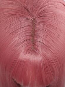Wig Sintetis Panjang Lurus Warna Pink Keemasan dengan Poni untuk Wanita, Serat Tahan Panas, Cocok untuk Penggunaan Sehari-hari/Cosplay/Pesta/Lolita - MultiWarna - View 7