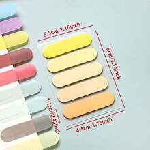 100pcs Transparent Self-Adhesive Sticky Notes Bookmarks, Reusable For Book Annotation And Reading, Cute Transparent Labels Stationery - one-size - View 28
