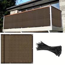 1pc Modern Balcony Privacy Screen, Solid Color, Reinforced Metal Edge, UV Resistant & Weatherproof, Multiple Sizes, Suitable For Apartment Railing, Porch, Patio, Deck, Pool, Back To School College Dorm Essential - A - View 9