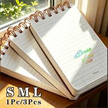 1pc/3pcs, 200/240/280 trang, Sổ tay lật "Dream Of The Start", bìa PP trong suốt, sổ lò xo bỏ túi, thiết kế khắc laser, nhật ký, sổ lập kế hoạch di động, 3 kiểu trang trong khác nhau, ghi chú, lớp học, cuộc họp, ghi chép du lịch, quà tặng hoàn hảo - Nhiều phong cách - Xem 1