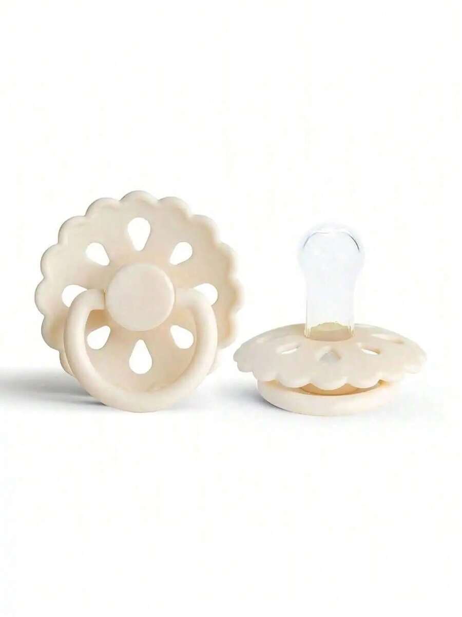 Chupete de Silicona Portátil para Bebé, Sin BPA, Diseño Luminoso conúltiples Patrones, Suave y Duradero, Paquete de 1 - Blanco - Ver 1