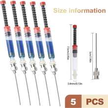5 Pack Dispensing Set With Tips Multi Purpose Ink And Glue Filler Fountain Pens Woodworking Crafts Applicator Science Lab Refilling Accessories - A - View 2