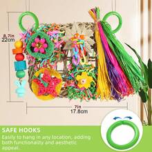 1pc Random Style Parrot Toy Bird Supplies Mesh Paper Rope Chewing Toy Game Net Climbing Net - View 7