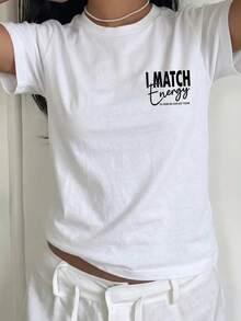 Women's Fashionable Short Sleeve T-Shirt | Exquisite Design | Summer Essential | Easy To Match | Showcase Your Style - White - View 4