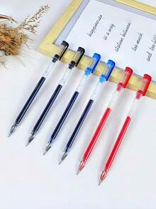 15pcs Canetas de Gel com Ponta de Diamante, Ponta Fina 0,38mm Recargas de Tinta Preta/Azul/Vermelha de Grande Capacidade, Adequadas para Exames, Assinaturas, Escrita, Material Escolar e de Escritório - Multicolorido - Ver 4