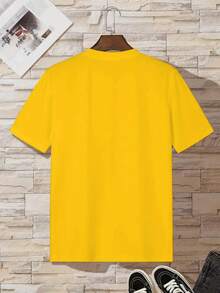Cotton T-Shirt For Boys Cat Samurai - 黃色 - 查看 2