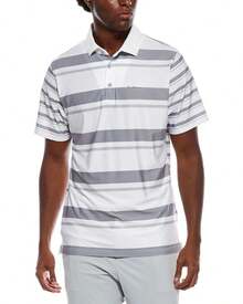 Ben Sherman Mixed Mod Stripes Tech Jersey Sports Fit Polo Shirt - 灰色的 - 查看 1