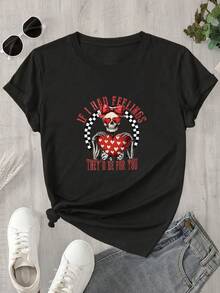 Halloween Graphic T-Shirt - Black - View 1
