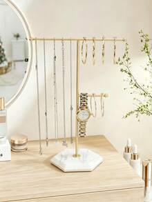 1 chiếc giá treo trang sức kim loại tối giản: hoàn hảo để trưng bày vòng tay, dây chuyền, đồng hồ và các phụ kiện khác, cũng có thể dùng làm hộp đựng trang sức hoặc giá lưu trữ trang sức. Phù hợp cho phụ nữ và trẻ em gái, hoàn hảo cho hoa tai, dây chuyền, nhẫn và phụ kiện đám cưới dịp Halloween; cũng có thể dùng làm đồ trang trí nhà cửa và quà tặng phù dâu, lý tưởng cho ngày Lễ Tình Nhân. - Nhiều màu - Xem 5