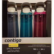 contigo Autoseal Spill-Proof Water Bottle 24oz 3 Pack Stormy Weather Very Berry - Tormenta/Bayas - Ver 6