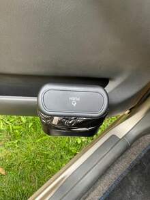 1pc Car Door Side Hanging Trash Can With Lid Storage Bin And 15pcs Garbage Bags Set - Square Trash Can - View 6