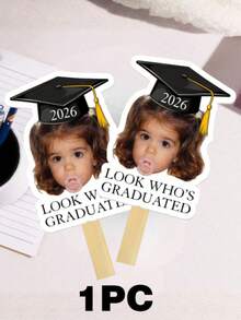 Cartel de mano personalizable, personalizado con fotos individuales y diseño de birrete de graduación 2026, estilo lindo y divertido, regreso a la escuela - Multicolor - Ver 12