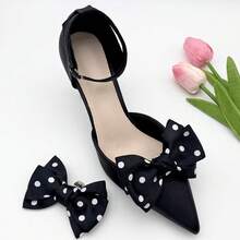 2pcs New Detachable Handmade Fabric Bow Shoe Clips Decor Accessories For High Heels And Sandals Fashion Shoe Flowers - Multicolor - View 8