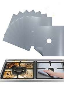 4pcs Reusable Oil-Proof Cleaning Pads, Elegant Appearance, Easy To Use, High Quality, Easy To Clean And Replace, Wide Application, Suitable For Gas Stove And Grill Bottom, Durable Pads, Essential For Home - View 6