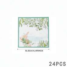 Set Peralatan Makan Sekali Pakai Motif Daun Eukaliptus Ukuran 7/9 Inci, Piring Kertas, Serbet Kertas, Gelas Kertas untuk Pesta, Hadiah Ulang Tahun, Perlengkapan Dekorasi Pesta - MultiWarna - View 10