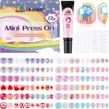 EBANKU Kids Mini Press-On Nail Set, 288pcs Total, With Nail Glue, Full Coverage Acrylic Nail Tips - Multicolor - View 8