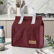 Handheld Insulated Lunch Bag, Cationic Fabric Bento Bag, Thermal Lunch Box Carrier, Large Capacity Lunch Tote - View 15