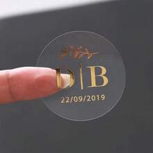 50 buah Stiker Pernikahan yang Dipersonalisasi, Cocok untuk Undangan, Segel Amplop, Label, Stiker Suvenir Pernikahan yang Disesuaikan, Label Hadiah Foil Emas - Multiwarna 2 - View 34