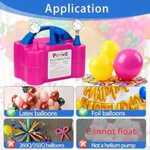 PCFING - Bomba de globo eléctrica y herramienta de atado de globos en uno inflador portátil de globos con kit de tira de arco - Rojo rosa - Ver 4