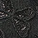 Negro - Patrón de mariposas