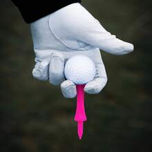 FINGER TEN Plastic Golf Castle Tees Value 10 Pack, Bright 2 3/4 Inch Orange & 2 1/4 Inch Pink With Step Down Design & Consistent Height For Men Women Golfers - Rose Red - View 5