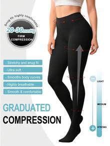 Women's Thin Elastic Light Compression Pantyhose, Breathable Soft, High Waist Sexy Skinny Pants, Comfortable - Multicolor - View 15