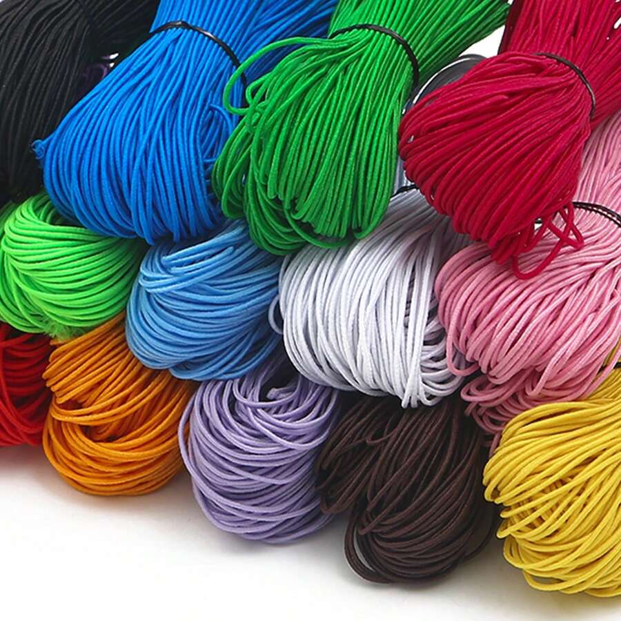 25M/Pack 1mm Braided Elastic Cord Beading Threads Stretch String Fabric Crafting Cords For Jewelry Making - Elastic Rope - View 1