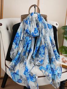 1 pieza Pañuelo de moda Pañuelo de viaje Pañuelo estampado nuevo Pañuelo para todas las estaciones 80*180CM Chal Pañuelo de seda para mujer Pañuelo de cuello de lujo Pañuelo largo popular para exteriores - Multicolor - Ver 2