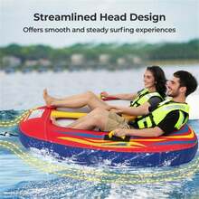 Inflatable Towable Tube For Boating With Drainage - Multicolor - View 4
