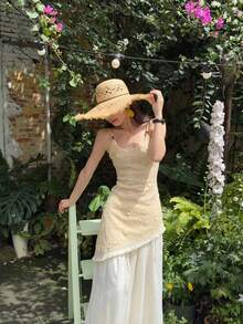 Women Two-Piece Outfits - White Trousers - View 2