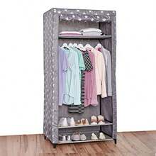 Love IT Store IT - Armario de Tela con Barra para Colgar Ropa y Almacenamiento - Armario Plegable para Guardar Ropa Zapatos y más - Gris con Estrellas - 80 x 50 x 175 cm Largo x Ancho x Alto - Gris - Ver 4
