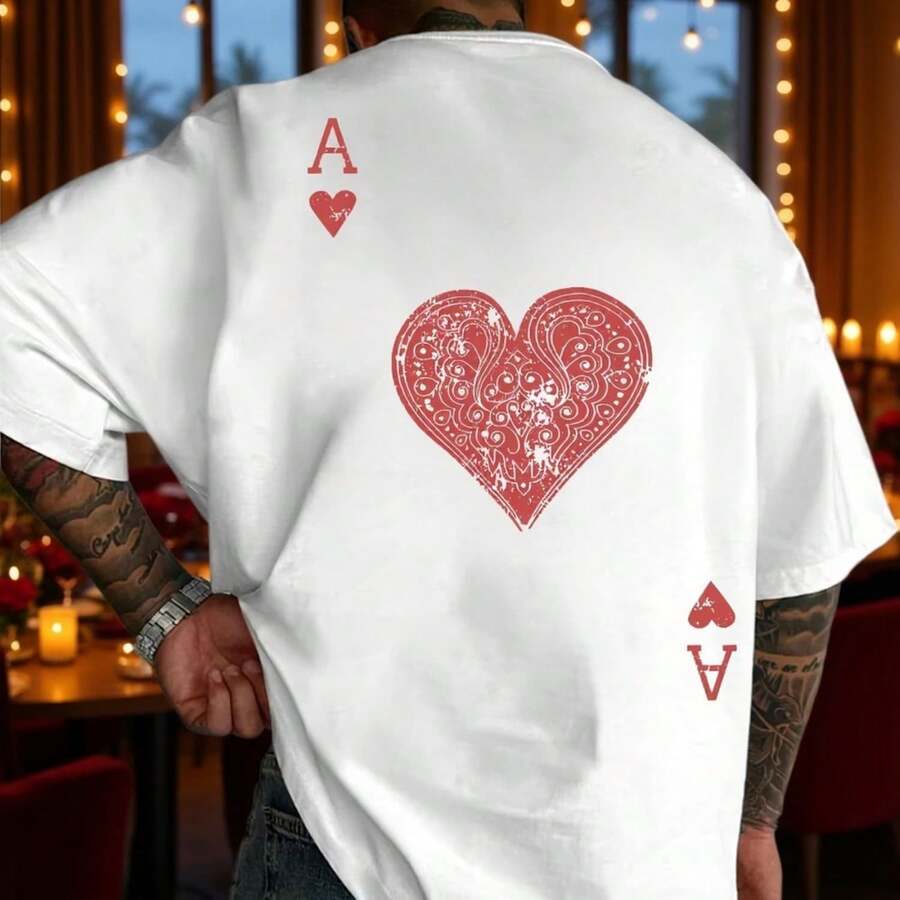 100% White T-Shirt For Men1 - 白色 - 查看 1
