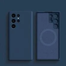 VRNOEI 奢華磁吸無線充電保護殼，適用於 iPhone 16/14/13/12/11/15/17 Pro Max，天鵝絨材質，亦相容於 17 Air/14/15/16 Plus 手機保護套配件 - 深藍色 - 查看 38