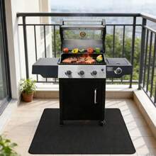 1pc Multi-Purpose Double-Sided Oil-Proof & Waterproof BBQ Mat, Suitable For Outdoor Grill, Fire Pit And Indoor Fireplace | Durable Fiberglass, Easy To Clean, Heat Resistant, Non-Slip Surface, Multiple Sizes (42x60in, 30x48in), Fire Pit Cover, Fire Pit Protection, Heat Resistant Extra Thick Material - Thick - View 2
