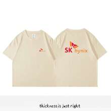 "SK HYNIX" Doppelseitig Bedrucktes T-Shirt Hochwertige Weiche Baumwolle Lässiges Kurzarm-Shirt  Unisex Tech-Top für Frühling und Sommer - 10 - Übersicht 10