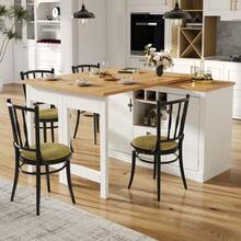 High-End Extendable Bar Table With 360° Rotation And Storage Space, Adjustable Length From 120 To 180 Cm, Ideal For The Living Room, Dining Room, Or Office. Black Extendable Designer Bar Table. - White - View 12