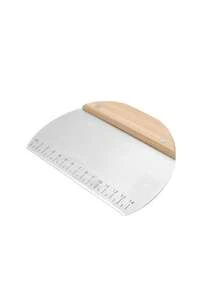 1pc Stainless Steel Wooden Handle Slicer, Corrugated Potato Slicer,Vegetable Chopper For Potato,Multifunctional Dough Cutting Scraper With Scale,Durable Crinkle Cut Potato Chip Maker,Semi-Circular And Rectangular Baking Scraper,Cake And Pizza Cutter - Multicolor - View 14